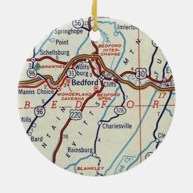 Ornamento De Cerâmica Bedford PA (Traseira)