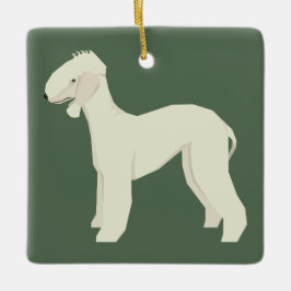 Ornamento De Cerâmica Bedlington Terrier