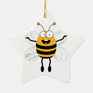 Ornamento De Cerâmica Bee Cartoon