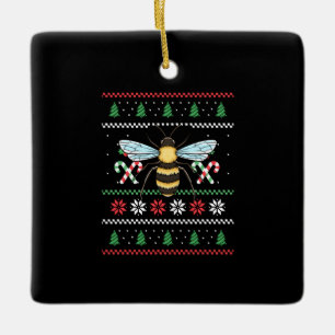 Ornamento De Cerâmica Bee Ugly Christmas