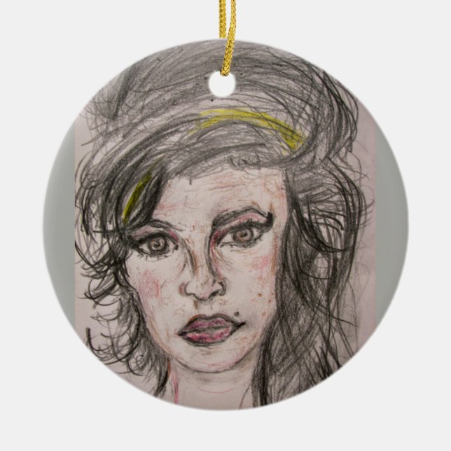 Ornamento De Cerâmica Beehive Girl (Frente)