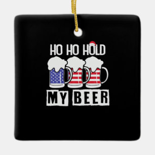 Ornamento De Cerâmica Beer Drinker Ho Ho Segurar Minha Cerveja USA Anive