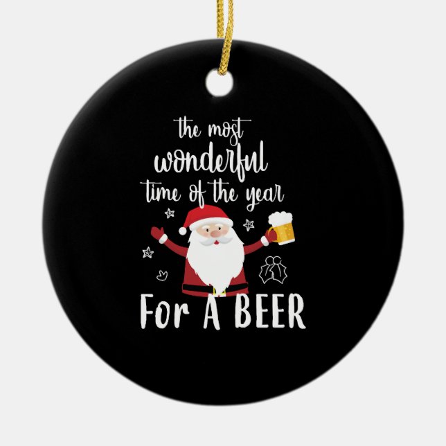 Ornamento De Cerâmica Beer Natal (Frente)