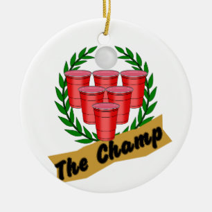 Ornamento De Cerâmica Beer Pong Champ