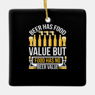 Ornamento De Cerâmica Beer Tem Valor Comida Aniversário