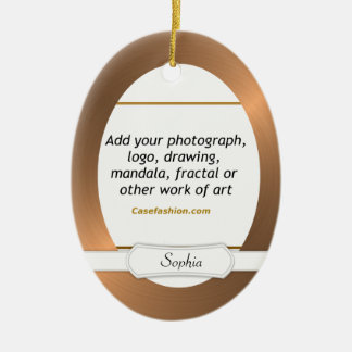 Ornamento De Cerâmica Beira cerâmica oval do cobre do ornamento com sua