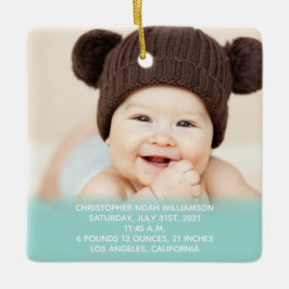 Ornamento De Cerâmica Bela estátua Azul Verde Foto de Natal de 1 rua