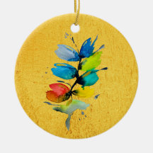 Bela flor de aquarela solta floral colorida