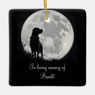 Ornamento De Cerâmica Bela Memória de Cão Nome Personalizado