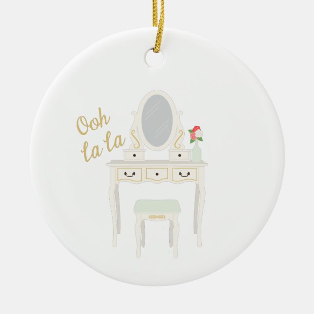 Ornamento De Cerâmica Bela Vanidade (Frente)