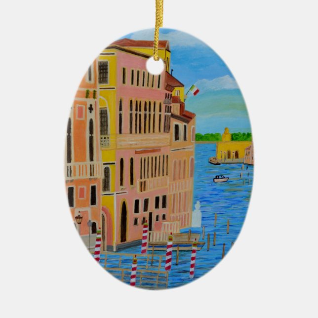 Ornamento De Cerâmica Bela Veneza 2 (Frente)