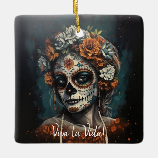 Ornamento De Cerâmica Beleza Eterna, personalizado (Frente)