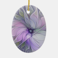 Beleza Impressionante Flor de Arte Fractal Abstrat
