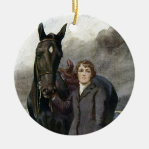 Ornamento De Cerâmica Beleza preta - escolheu-me para seu cavalo