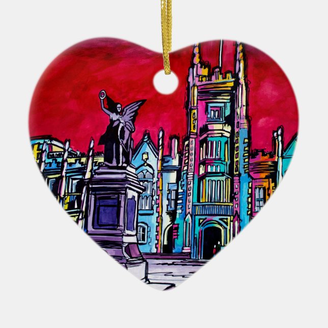 Ornamento De Cerâmica Belfast Alive - Universidade de Queens (Frente)