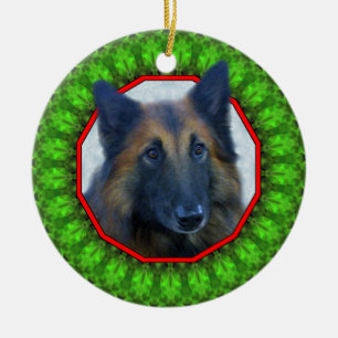 Ornamento De Cerâmica Belga Tervuren Howliday feliz
