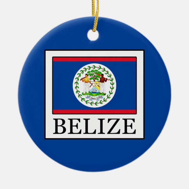 Ornamento De Cerâmica Belize (Frente)