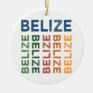 Ornamento De Cerâmica Belize Cute Colorful
