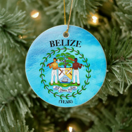 Ornamento De Cerâmica Belize Férias Cerâmica de Natal