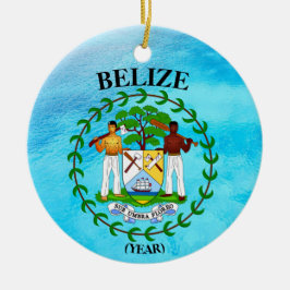 Ornamento De Cerâmica Belize Férias Cerâmica de Natal