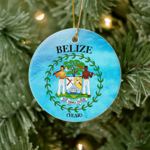 Ornamento De Cerâmica Belize Vacation Christmas Ceramic Ornament