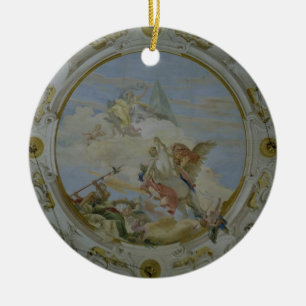 Ornamento De Cerâmica Bellerophon que monta Pegasus, c.1746-47 (fresco)