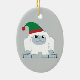 Ornamento De Cerâmica Belo Natal Elf Yeti