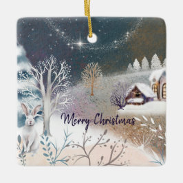 Ornamento De Cerâmica Belo Natal, ilustração do Natal