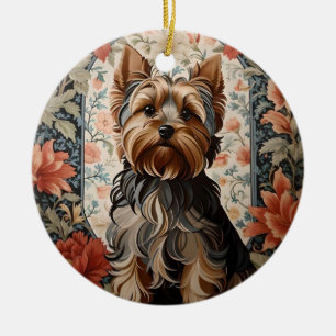 Ornamento De Cerâmica Belo Yorkie Yorkshire Terrier Portrait