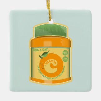 Ornamento De Cerâmica Bem-estar da vitamina C
