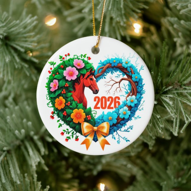Ornamento De Cerâmica Bem-vindo 2026 (Árvore)