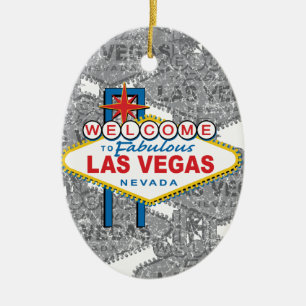 Ornamento De Cerâmica Bem-vindo a Fabulosa Las Vegas