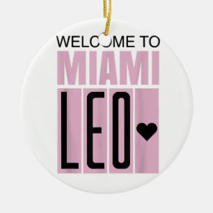 Ornamento De Cerâmica Bem-vindo a Miami Leo 10 - GOAT