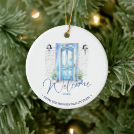 Ornamento De Cerâmica "Bem-vindo ao Lar" Cliente Imobiliário de Natal