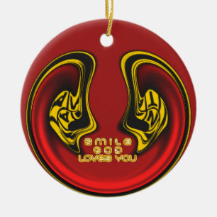 Ornamento De Cerâmica Bênção de Acima: Saudação Espiritual do Amor de De