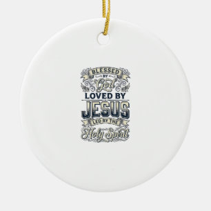 Ornamento De Cerâmica Bênção de Deus Jesus Espírito Santo Camisa Vintage