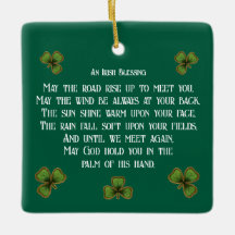 Bênção irlandesa e timografia verde