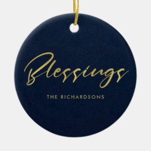 ORNAMENTO DE CERÂMICA BÊNÇÃOS MÍNIMAS DOURADOS DA CALIGRAFIA DO MARI