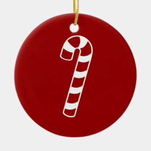Ornamento De Cerâmica Bengala de Natal