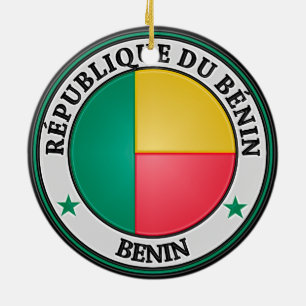 Ornamento De Cerâmica Benin Round Emblem