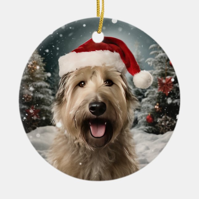 Ornamento De Cerâmica Berger Picard Dog (Frente)