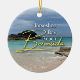 Ornamento De Cerâmica Bermudas de praia em ferradura