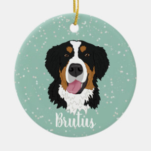 Ornamento De Cerâmica Bernese Mountain Dog Natal