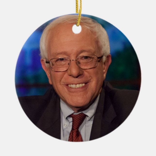 Ornamento De Cerâmica Bernie Sanders (Frente)
