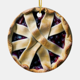 Ornamento De Cerâmica Berry Felry Christmas Cutie Pie Humor com trocad