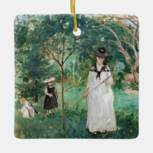 Ornamento De Cerâmica Berthe Morisot - A Caça às Borboletas