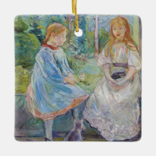 Ornamento De Cerâmica Berthe Morisot - Jovens Meninas à Janela