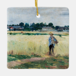 Ornamento De Cerâmica Berthe Morisot - No campo de rodas em Gennevillier