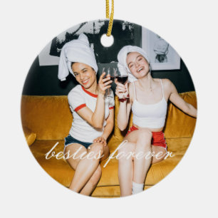 Ornamento De Cerâmica Besties para o Natal da Amizade