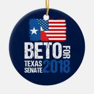 Ornamento De Cerâmica Beto O'Rourke para a eleição do Senado do Texas em